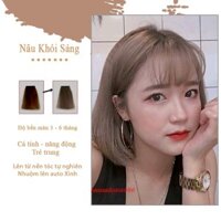 Thuốc nhuộm tóc Nâu Khói Sáng  màu nhuộm lên chuẩn tone Nâu Khói Sáng  kem nhuộm tóc an toàn không sót da đầu