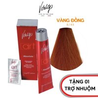 Thuốc Nhuộm Tóc Nghệ Thuật Ý VITALITYS 100ML I Kem Nhuộm Bóng Tóc, Không Xơ Tóc, Màu Vàng Đồng - ( Vivan _ Cosmetics )