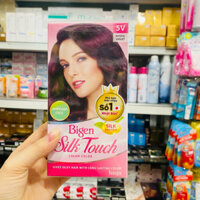 Thuốc nhuộm tóc phủ bạc Bigen, số 5V màu đỏ tím violet, Bigen Silk Touch