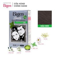 Thuốc nhuộm tóc phủ bạc dạng kem Bigen Speedy Hair Color Conditioner 882 màu nâu đen