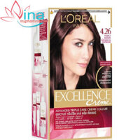 THUỐC NHUỘM TÓC PHỦ BẠC LOREAL EXCELLENCE CREAM 172ML - SỐ 4.26 - MÀU NÂU TÍM ÁNH ĐỎ