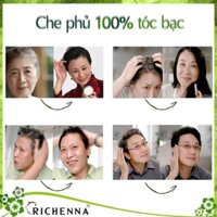 Thuốc nhuộm tóc phủ bạc thảo dược Richenna Hi-Speedy Color Hàn Quốc màu nâu ánh đồng 60G  tiem.thoi.trang cos