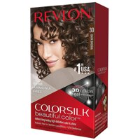 Thuốc nhuộm tóc Revlon No 1 in the USA ColorSilk 3D # 30 Nâu Sậm + 01 nón trùm tóc