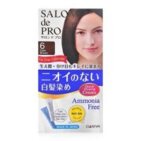 Thuốc nhuộm tóc SALON DE PRO 6 DARK BROWN Nhật Bản, thuốc nhuộm tóc dễ sử dụng, an toàn với da đầu, hiệu quả