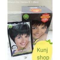 THUỐC NHUỘM TÓC THẢO DƯỢC ẤN ĐỘ COLOR MATE HAIR COLOR (MÀU ĐEN 9.1)- 12 GÓI