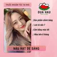 Thuoc nhuom toc, Thuốc nhuộm tóc nâu Hạt dẻ sáng, lên từ tone 7-8 (tặng oxy trợ dưỡng và bao tay)