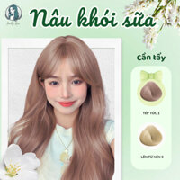 Thuốc nhuộm tóc, thuốc nhuộm tóc tại nhà màu NÂU KHÓI SỮA,Amityhair,cần tẩy,tặng kèm dụng cụ nhuộm.