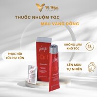 Thuốc nhuộm tóc vàng đồng nhập khẩu Ý VITALITYS bóng tóc suông tự nhiên không sơ rối Vi Vân