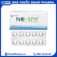 Thuốc No-spa 40mg Sanofi điều trị co thắt cơ trơn, sỏi túi mật, sỏi ống mật (5 vỉ x 10 viên)