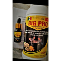 thuốc nuôi gà đá tăng bo bộ sản phẩm BIG PRO - Giúp Gà Đá Tăng Cân, Tăng Cơ, Phá Còi, Tan Mỡ ( 1 chai lớn và 1 chai nhỏ)