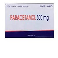 Thuốc Paracetamol 500mg Thephaco giảm đau gân khớp, đau lưng, hạ sốt (20 vỉ x 10 viên)