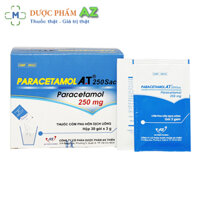 Thuốc Paracetamol A.T 250 sac hộp 30 gói – Giảm đau tạm thời những chứng đau từ nhẹ đến vừa