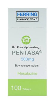 Thuốc Pentasa 500mg (Mesalazine) Ferring – Điều trị viêm loét đại tràng (Hộp 10 vỉ x 10 viên)