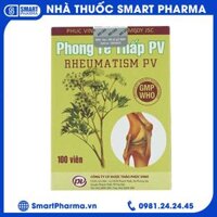 Thuốc Phong Tê Thấp PV điều trị phong thấp, thắt lưng, đầu gối đau nhức ( Hộp 1 lọ 100 viên)