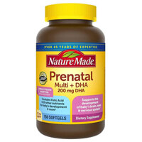 Thuốc Prenatal Multi DHA Nature Made bổ sung Vitamin Tổng hợp cho bà bầu Mỹ