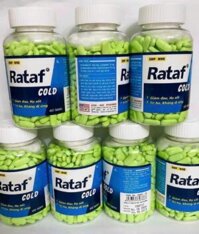 Thuốc Rataf Cold – Giảm đau, hạ sốt, trị ho, sổ mũi, dị ứng trong cảm cúm NIC PHARMA (chai 400 viên)