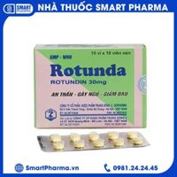 Thuốc Rotunda 30mg điều trị mất ngủ (10 vỉ x 10 viên)