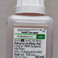 Thuốc Score 250EC - Chai 50ml tiêu diệt nấm bệnh cây trồng của hãng Syngenta Việt Nam