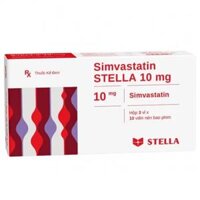 Thuốc Simvastatin Stella 10mg điều trị rối loạn lipid máu (3 vỉ x 10 viên)