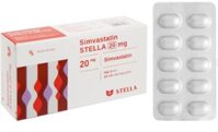 Thuốc Simvastatin Stella 20mg trị rối loạn mỡ máu (3 vỉ x 10 viên)