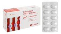 Thuốc Simvastatin Stella 20mg điều trị tăng cholesterol máu (3 vỉ x 10 viên)