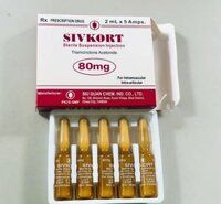 Thuốc Sivkort 80mg/2ml (Triamcinolone Acetonide) thay thế Lisanolona 80mg/2ml – Điều trị viêm xương khớp, sẹo lồi