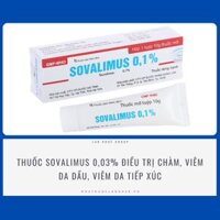 THUỐC SOVALIMUS 0,03% ĐIỀU TRỊ VIÊM DA TIẾT BÃ NHỜN. VIÊM DA TIẾP XÚC, CHÀM