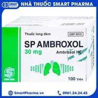 Thuốc SP Ambroxol 30mg trị các bệnh cấp và mạn tính ở đường hô hấp (10 vỉ x 10 viên)