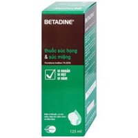 Thuốc súc họng Betadine Gargle and Mouthwash phòng và trị nhiễm khuẩn khoang miệng (125ml)