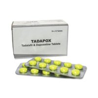 Thuốc TADAPOX (Tadalafil 20mg và Dapoxetine 60mg) h/10v điều trị rối loạn cương dương kèm xuất tinh sớm