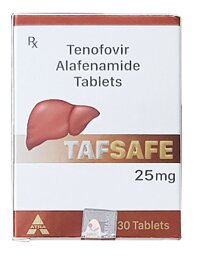 Thuốc Tafsafe (Tenofovir Alafenamid) 25mg Ấn Độ – Điều trị bệnh viêm gan virus, viêm gan B, viêm gan siêu vi (Hộp 3 vỉ x 10 viên)