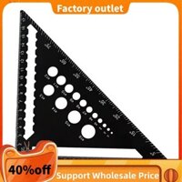 Thước tam giác 7 inch Thước đo góc nhôm Thước đo tốc độ mét vuông để xây dựng Công cụ khung đồng hồ đo