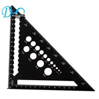 Thước tam giác 7 inch Thước đo góc nhôm Thước đo tốc độ mét vuông để xây dựng Công cụ khung đồng hồ đo