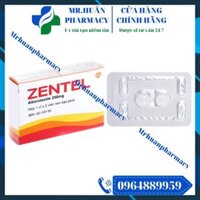 Thuốc tẩy giun Zentel (Hộp 1 vỉ x 2 viên) – Điều trị giun tóc, giun móc, giun kim