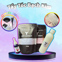 Thuốc tẩy tóc tại nhà, COMBO BỘT TẨY TÓC BẠCH KIM , OXY , KHỬ VÀNG LAMBARBER không xót da đầu