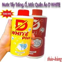 Thuốc tẩy trắng quần áo D-White 500 ml ,tẩy mốc,ố vàng,không phai màu vải đánh bay mọi vết bẩn