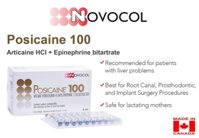 Thuốc tê xanh Canada Posicaine 100 Articaine hydrochloride 4% - Novocol (DATE t12/2025)