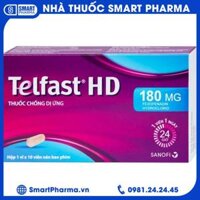Thuốc Telfast HD 180mg điều trị viêm mũi dị ứng, mày đay (1 vỉ x 10 viên)
