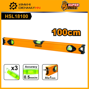 Thước thủy 100cm Ingco HSL18100