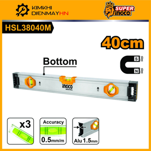 Thước thủy kèm theo nam châm hút 40cm Ingco HSL38040M