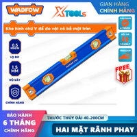 Thước thủy Wadfow chiều dài 40-200cm hai mặt rãnh phay lọ chính xác 0,5 mm/m độ dày: 1,5mm khe hình chữ V