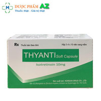 Thuốc Thyanti 10mg – Hộp 3 vỉ x 10 viên – Điều trị mụn trứng cá nặng, không đáp ứng với điều trị trước đó, mụn trứng cá dạng nang bọc.
