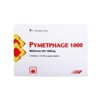 Thuốc tiểu đường Pymetphage 1000mg, Hộp 3 vỉ x 10 viên