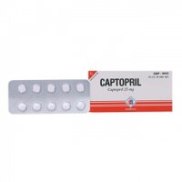 Thuốc tim mạch Captopril 25mg DMC | Hộp 10 vỉ x 10 viên