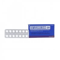 Thuốc tim mạch Zestoretic 20mg - Lisinopril, Hộp 2 vỉ x 14 viên