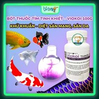 Thuoc Tím Viokoi 100g - Bột Tím tinh khiết KMnO4 khử khuẩn, xử lý sán da, sán mang cá Koi (HÀNG CTY)