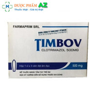 Thuốc Timbov 500mg – Hộp 3 viên – Thuốc đặt âm đạo