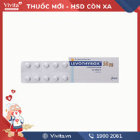 Thuốc trị bệnh lý tuyến giáp Levothyrox 50mcg l Hộp 30 viên