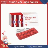 Thuốc trị cao huyết áp Nifedipin T20 retard | Hộp 100 viên