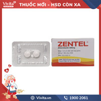 Thuốc trị giun sán Zentel 200mg | Hộp 2 viên